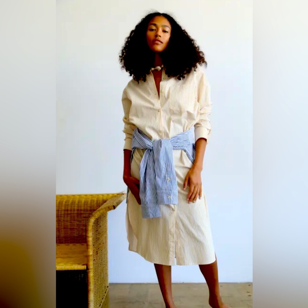 DONNI button down Cotton  collard dress NWT